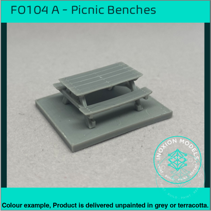 Fo104A – Picnic Benches Oo/Ho Scale Oo Accessory