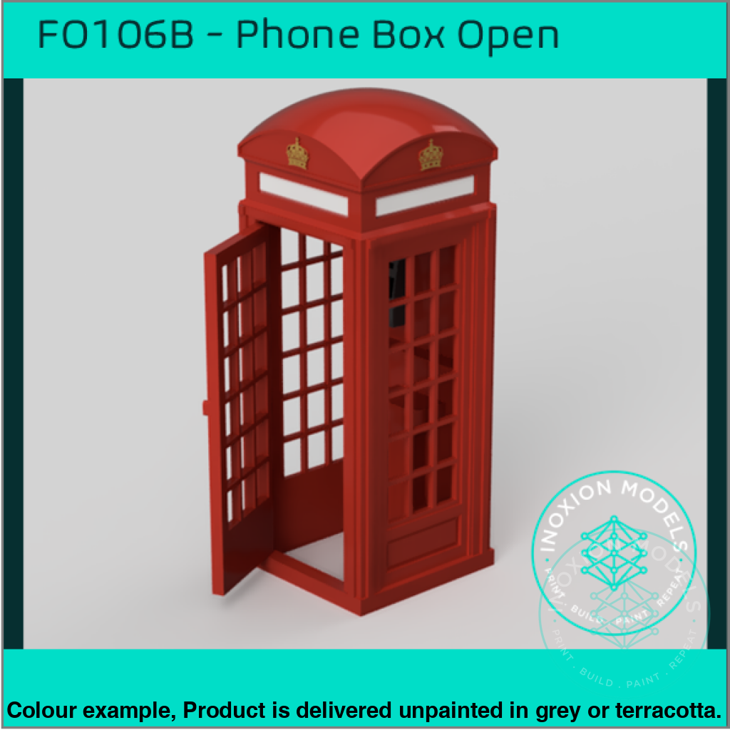 Fo106B - Phone Boxes Open Door Oo/Ho Scale Oo Accessory