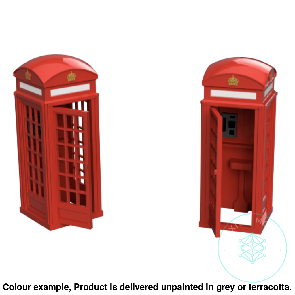 Fo106B - Phone Boxes Open Door Oo/Ho Scale Oo Accessory