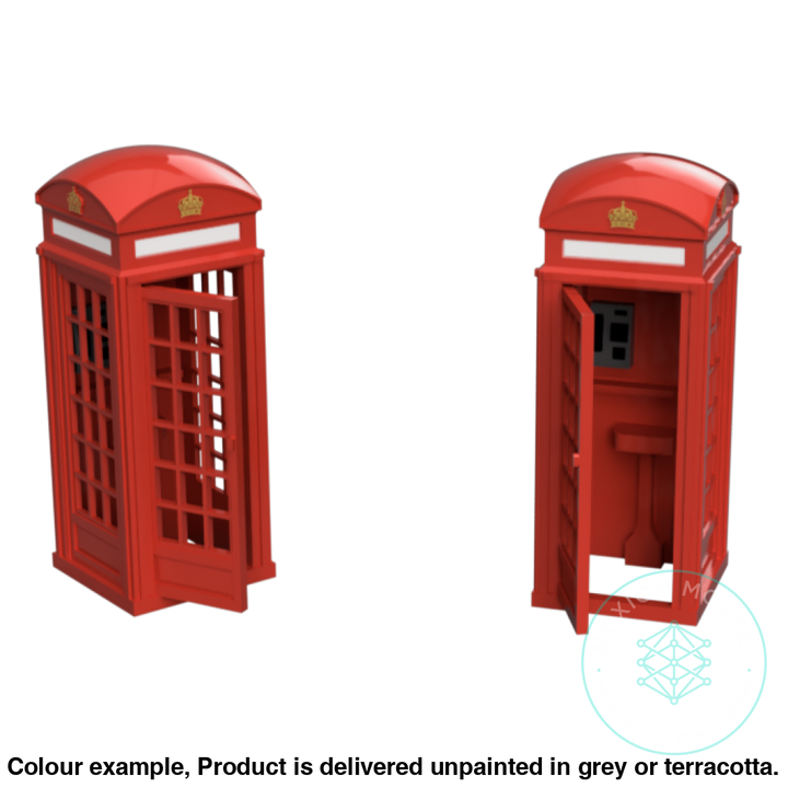 Fo106B - Phone Boxes Open Door Oo/Ho Scale Oo Accessory