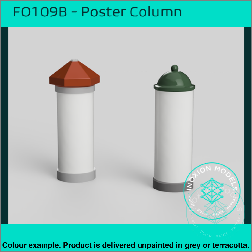 Fo109B – Poster Columns Oo/Ho Scale Oo Accessory