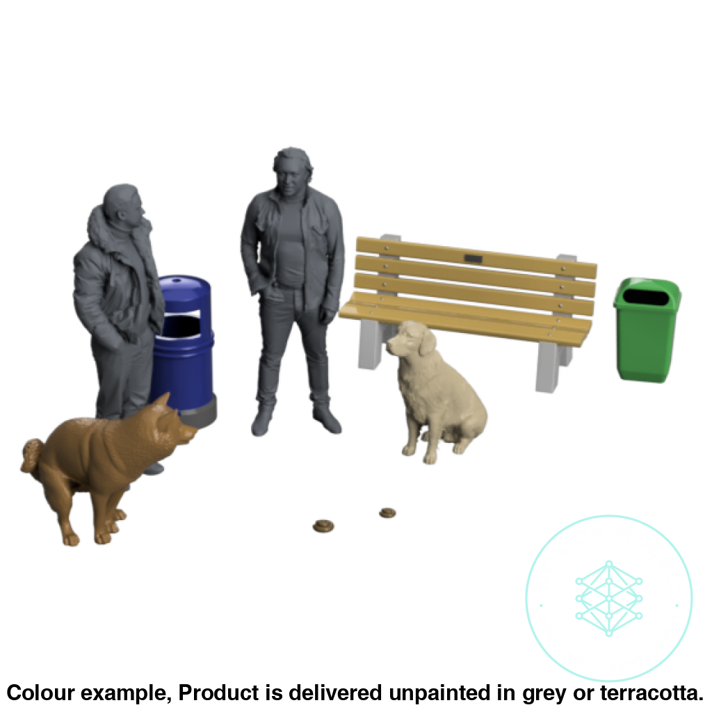 Fo114A – Dog Walkers Oo/Ho Scale Animal