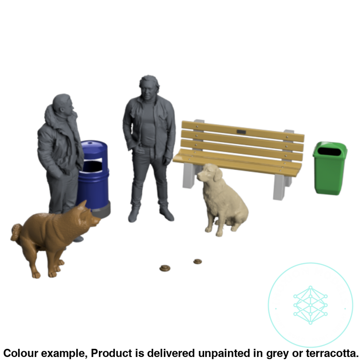 Fo114A – Dog Walkers Oo/Ho Scale Animal