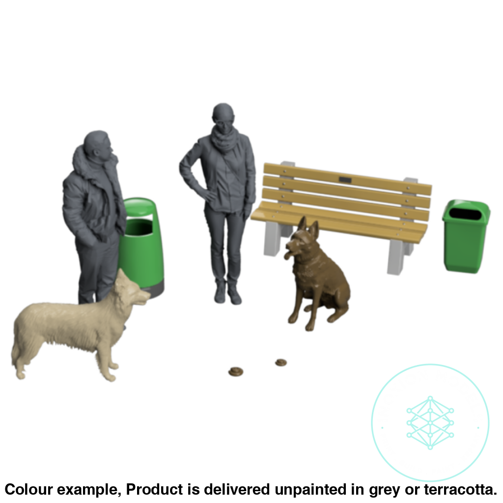 Fo114B – Dog Walkers Oo/Ho Scale Animal