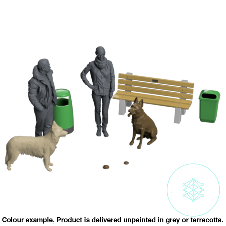 Fo114B – Dog Walkers Oo/Ho Scale Animal