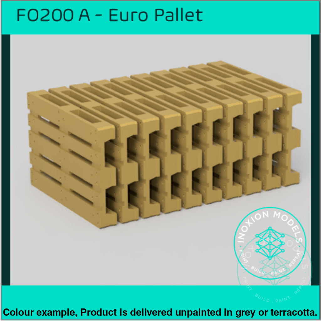 Fo200A – 10X Euro Pallets Oo/Ho Scale Oo Accessory