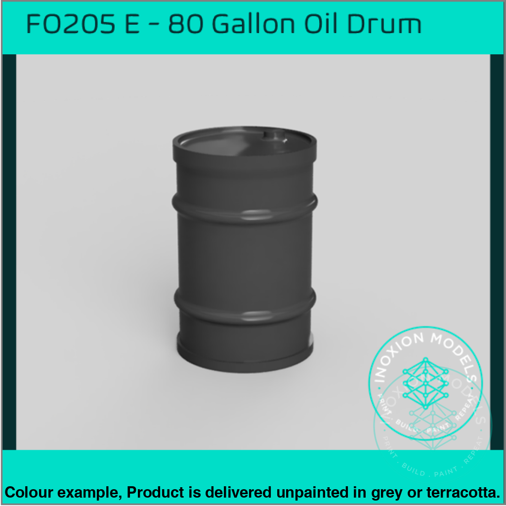 Fo205E – 80 Gallon Oil Drum Oo/Ho Scale Oo Accessory