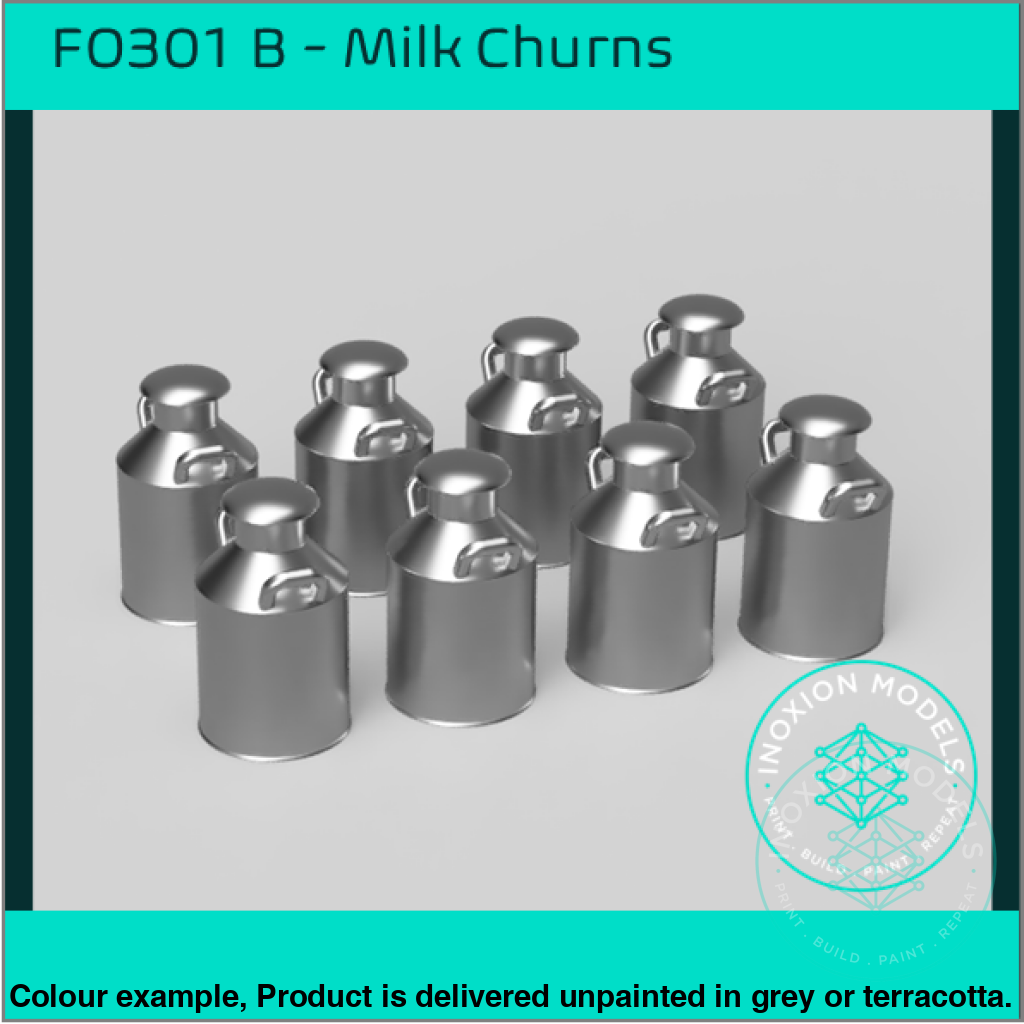 Fo301B – Small Milk Churns Oo/Ho Scale Oo Accessory