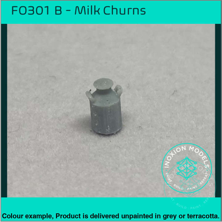 Fo301B – Small Milk Churns Oo/Ho Scale Oo Accessory