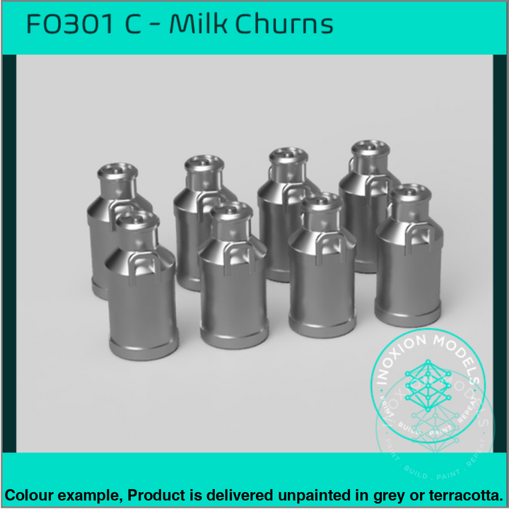 Fo301C – Medium Milk Churns Oo/Ho Scale Oo Accessory