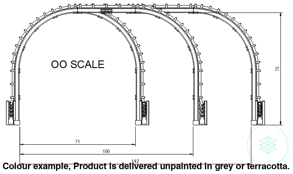 Fo610C – London Underground Cables Gantries Oo/Ho Scale Oo Accessory