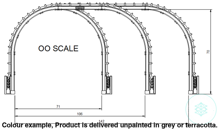 Fo610C – London Underground Cables Gantries Oo/Ho Scale Oo Accessory