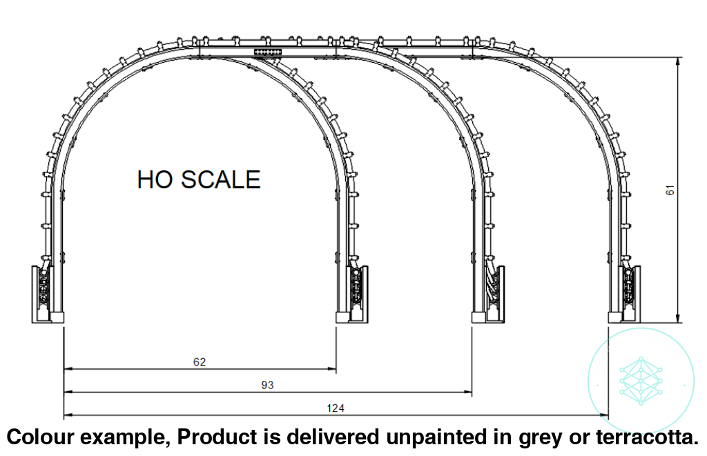 Fo610C – London Underground Cables Gantries Oo/Ho Scale Oo Accessory