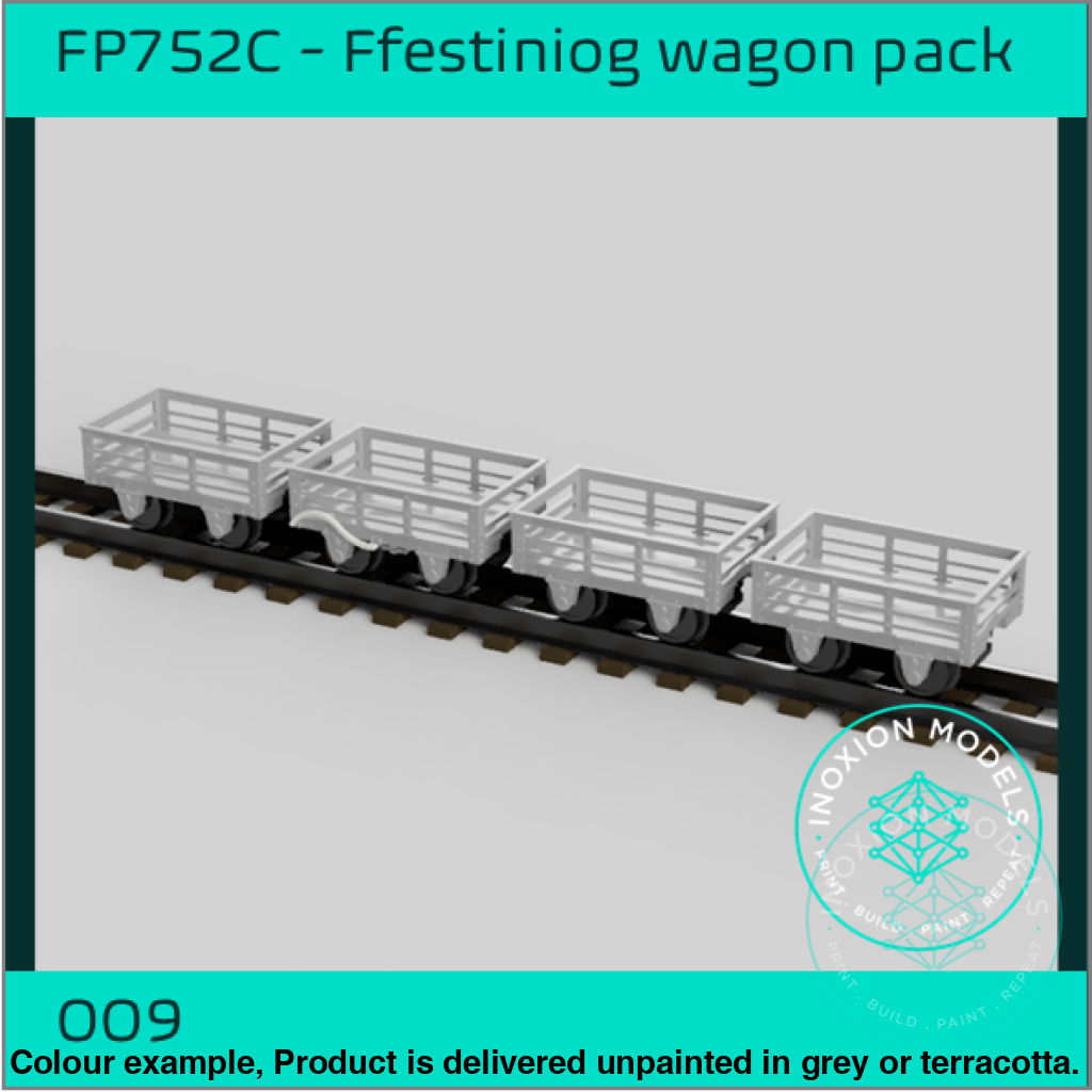 Fp752C – Ffestiniog Slate Wagon Pack Oo9 Gauge Oo Scale Rolling Stock