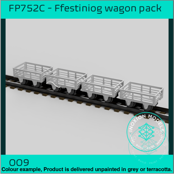 Fp752C – Ffestiniog Slate Wagon Pack Oo9 Gauge Oo Scale Rolling Stock