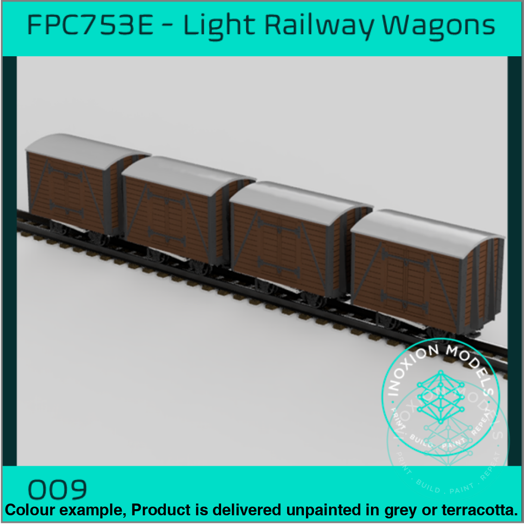 Fpc753E – 4X Light Railway Wagon Pack Oo9 Gauge Oo Scale Rolling Stock