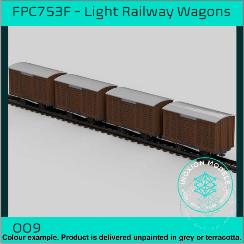 Fpc753F – 4X Light Railway Wagon Pack Oo9 Gauge Oo Scale Rolling Stock