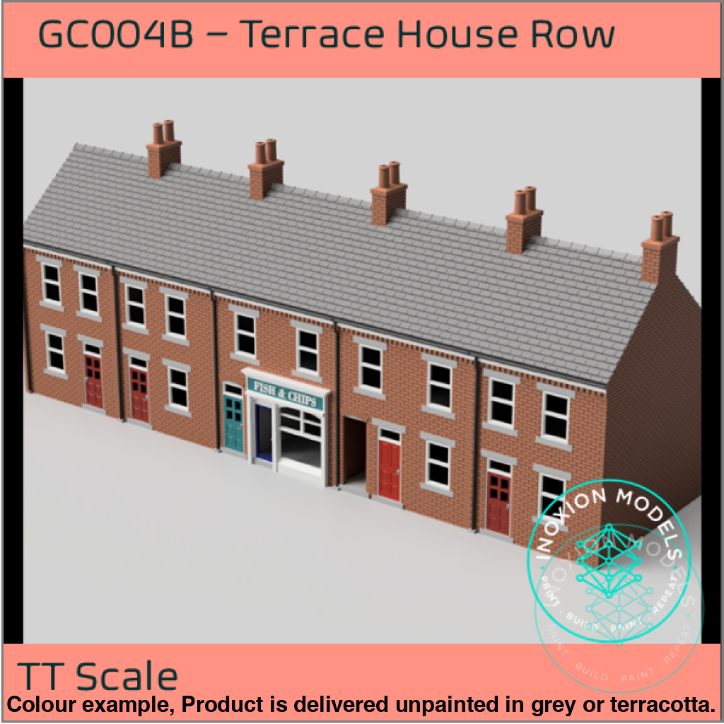 Gc004B – 5X Terrace House With Shop Pack Tt120/3Mm Scale Tt Building