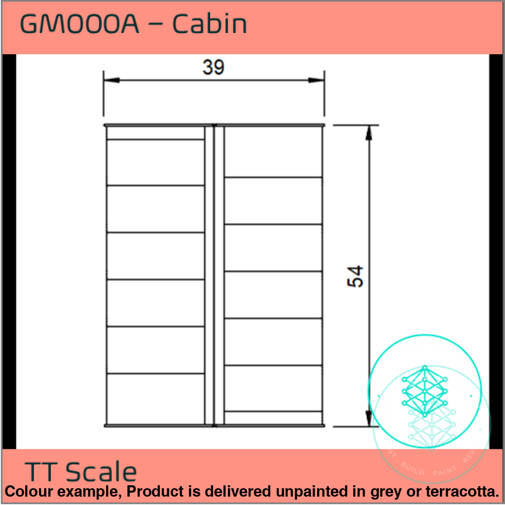 Gm000A – Cabin/Garden Shed Tt120/3Mm Scale Tt Building