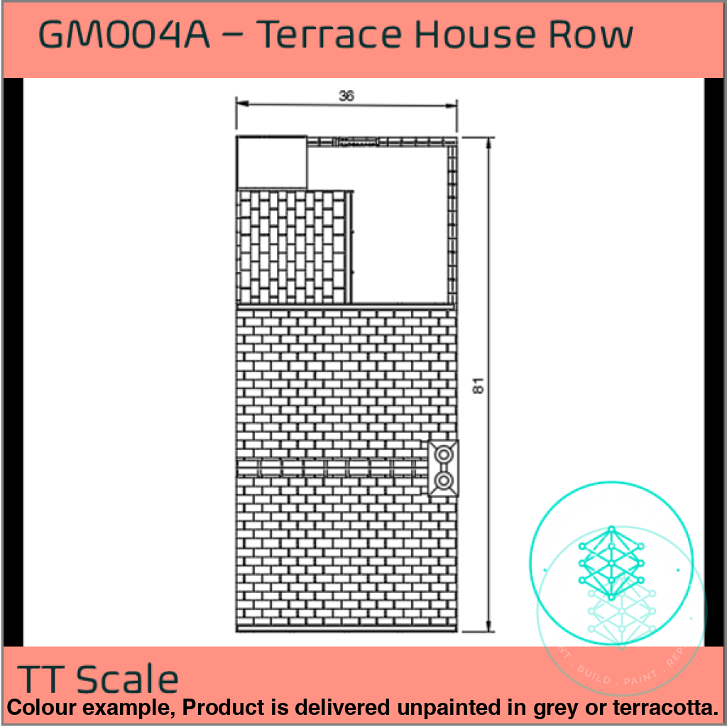 Gm004A – Terrace House Tt120/Mm Scale Tt Building