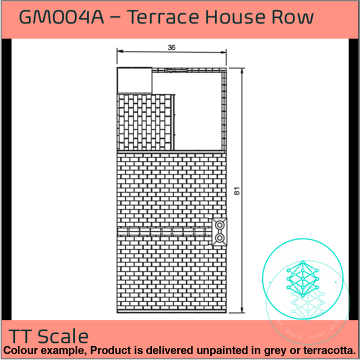 Gm004A – Terrace House Tt120/Mm Scale Tt Building