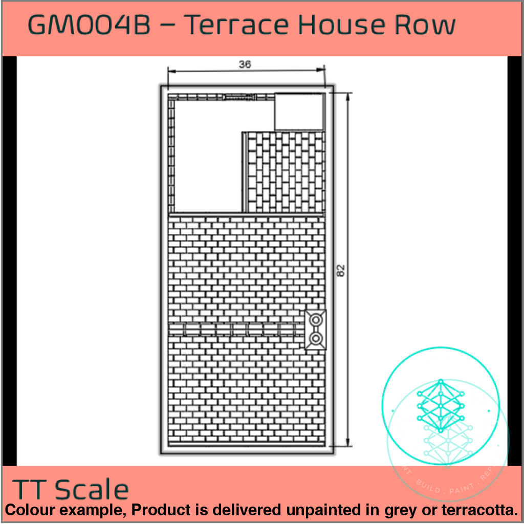 Gm004B – Terrace House Tt120/3Mm Scale Tt Building