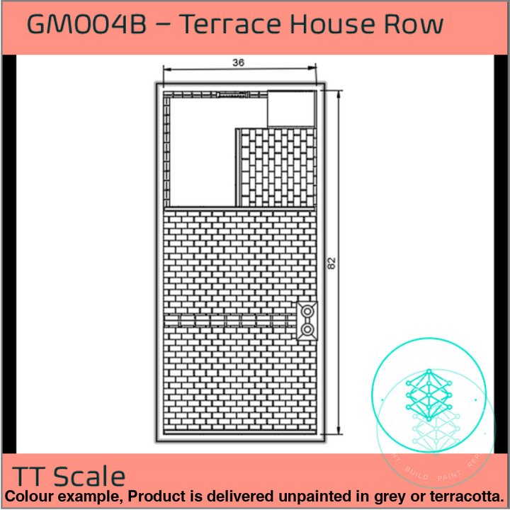 Gm004B – Terrace House Tt120/3Mm Scale Tt Building