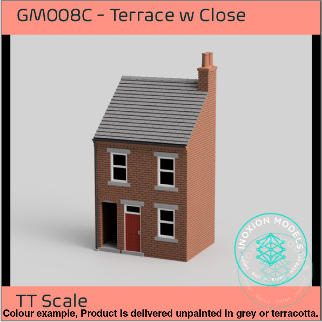 Gm008C – Low Relief Terrace House W Close Tt120/3Mm Scale Tt Building