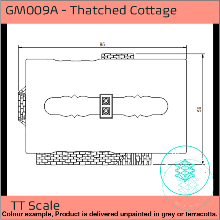 Gm009A – Thatched Cottage Tt120/3Mm Scale Tt Building