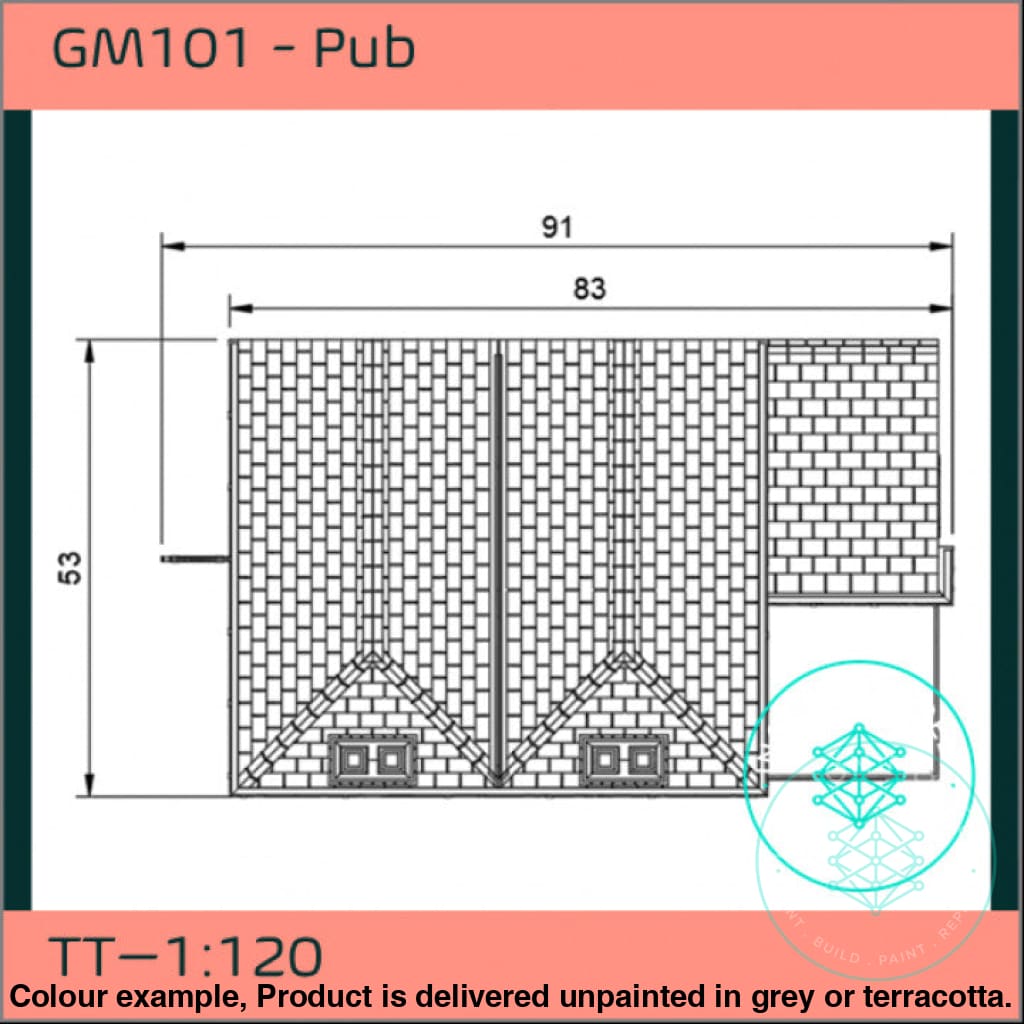 Gm101 – Pub/Hotel Tt120/3M Scale Tt Building