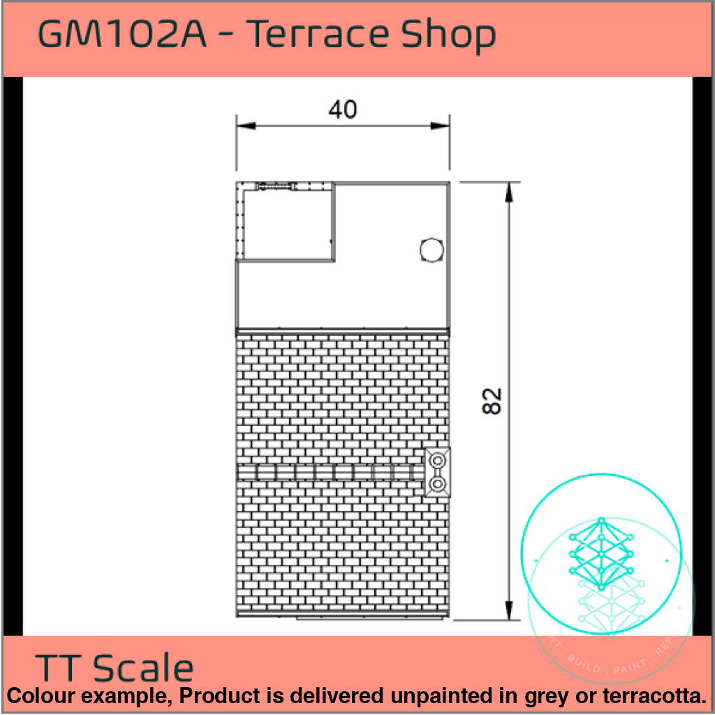 Gm102A – Terrace Shop Tt120/3Mm Scale Tt Building