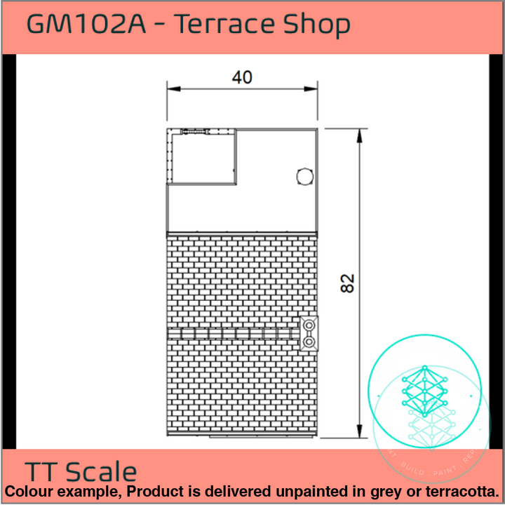 Gm102A – Terrace Shop Tt120/3Mm Scale Tt Building