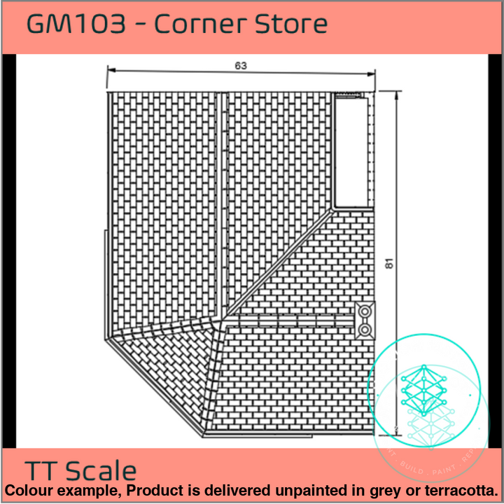 Gm103 – Corner Store Tt120/3Mm Scale Tt Building