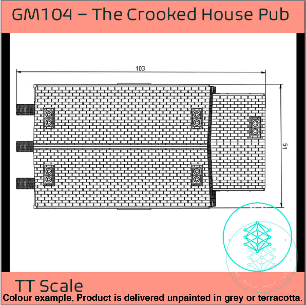 Gm104 – The Crooked House Pub Tt120/3Mm Scale Tt Building