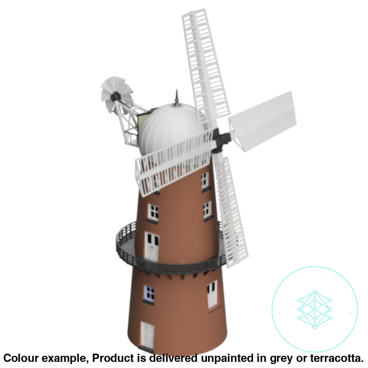 Gm305A – Tower Windmill Tt120/3Mm Scale - Brick / Tt 1:120 Building