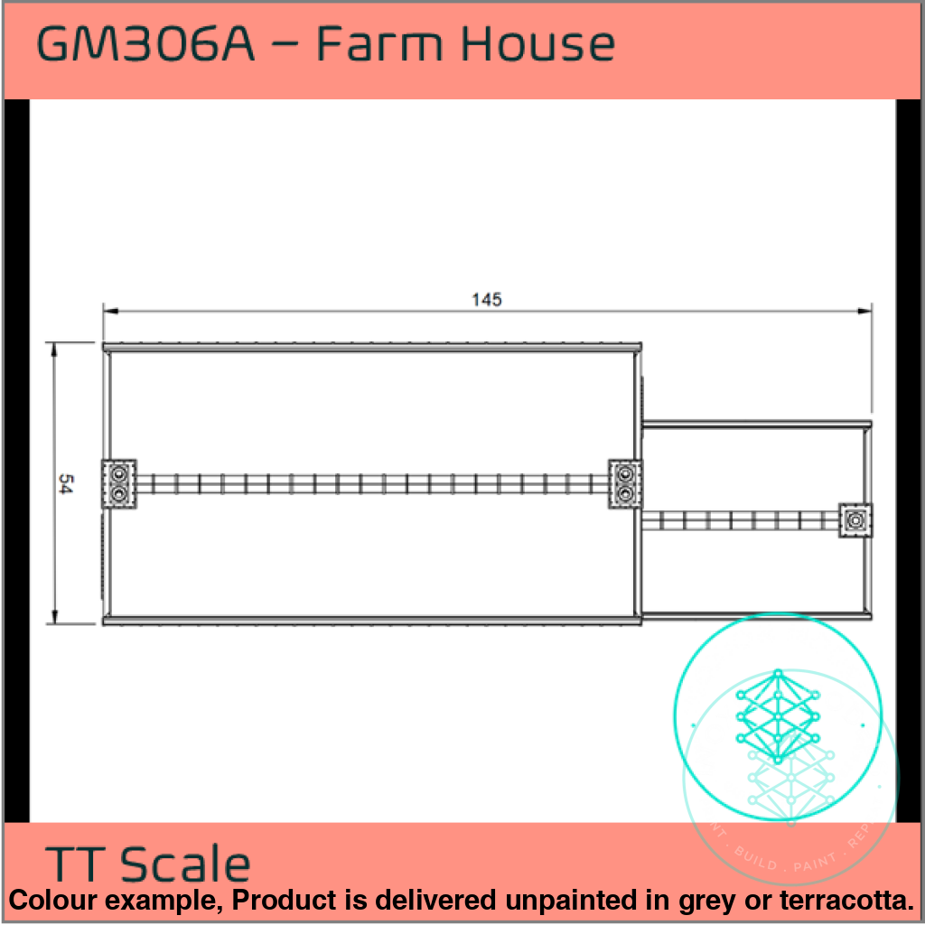 Gm306A – Farm House Tt120/3Mm Scale Tt Building