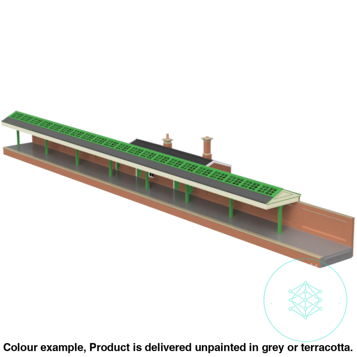 Gm800C – Station Building Platform 2 Tt120/3Mm Scale Tt