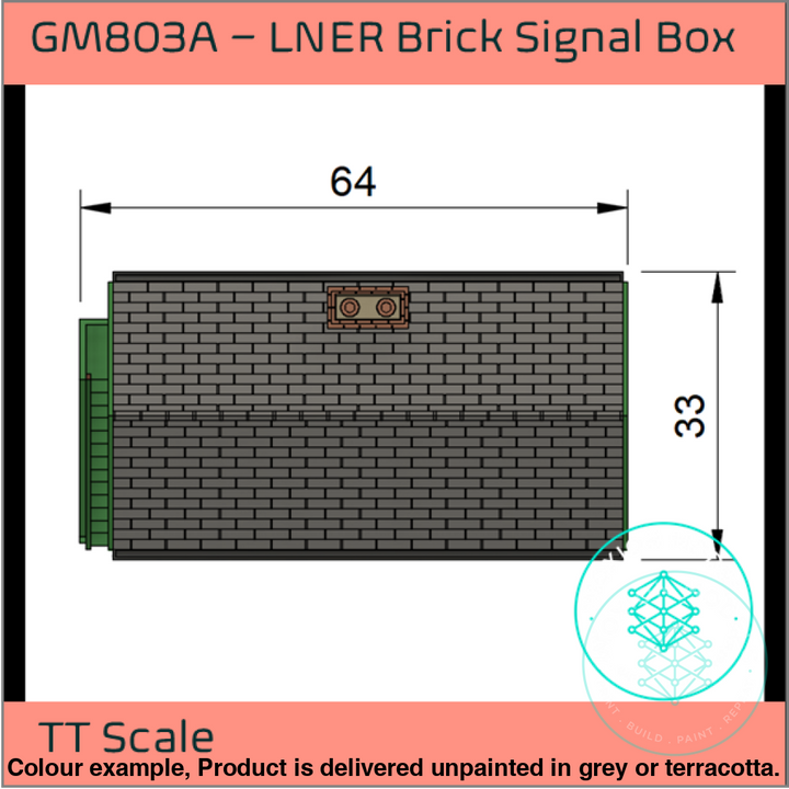 Gm803A – Lner Brick Signal Box Tt120/3Mm Scale Tt Building