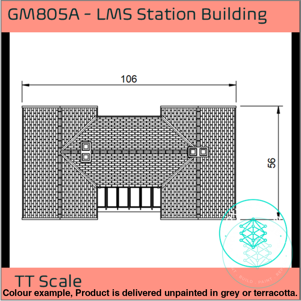 Gm805A – Lms Station Building Tt120/3Mm Scale Tt