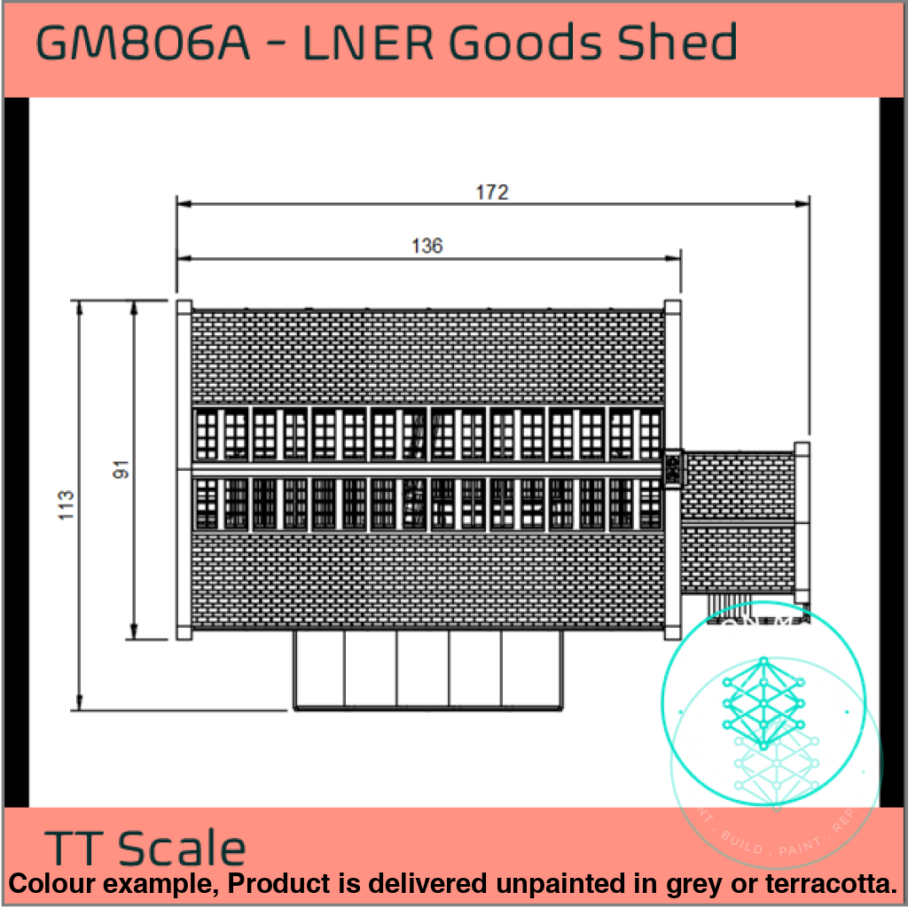 Gm806A – Lner Goods Shed Tt120/3Mm Scale Tt Building