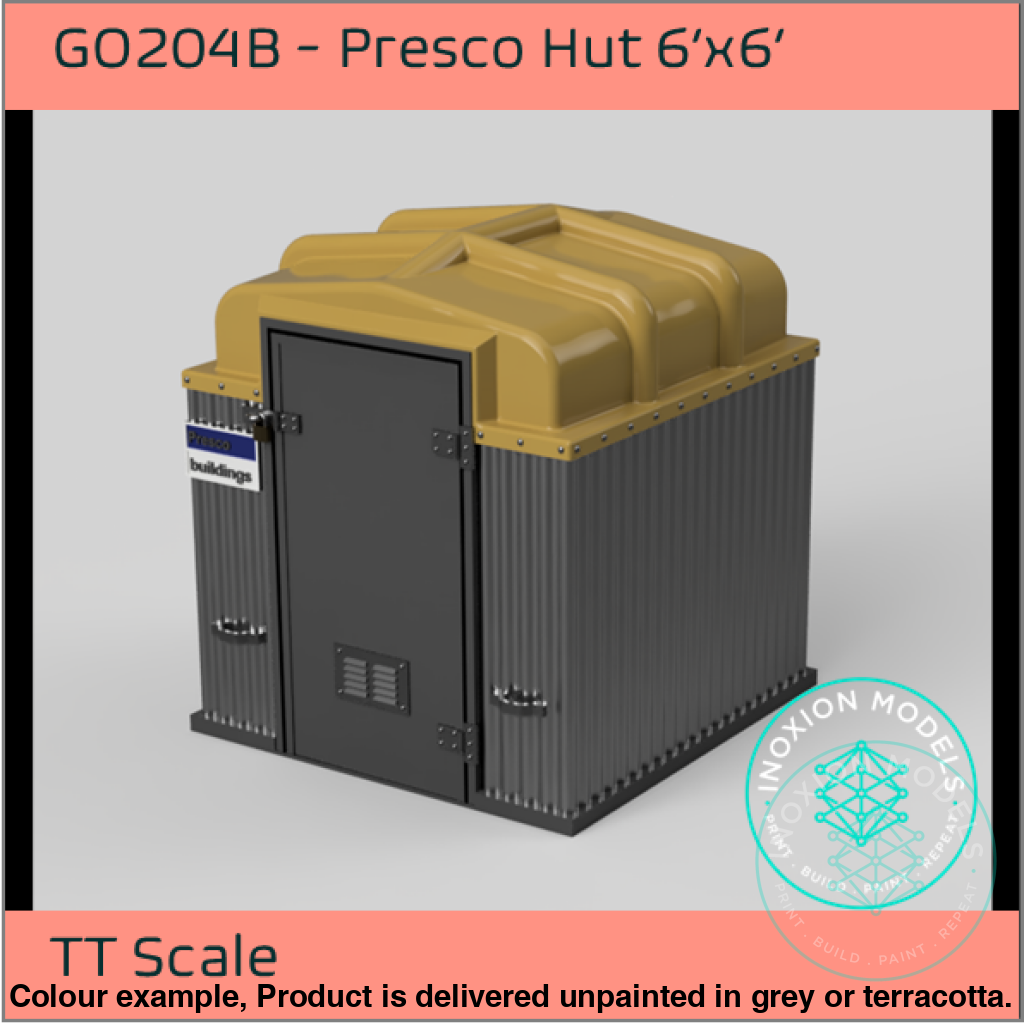 Go204B – Presco Hut 6’X6’ Tt120/3Mm Scale Tt Accessory