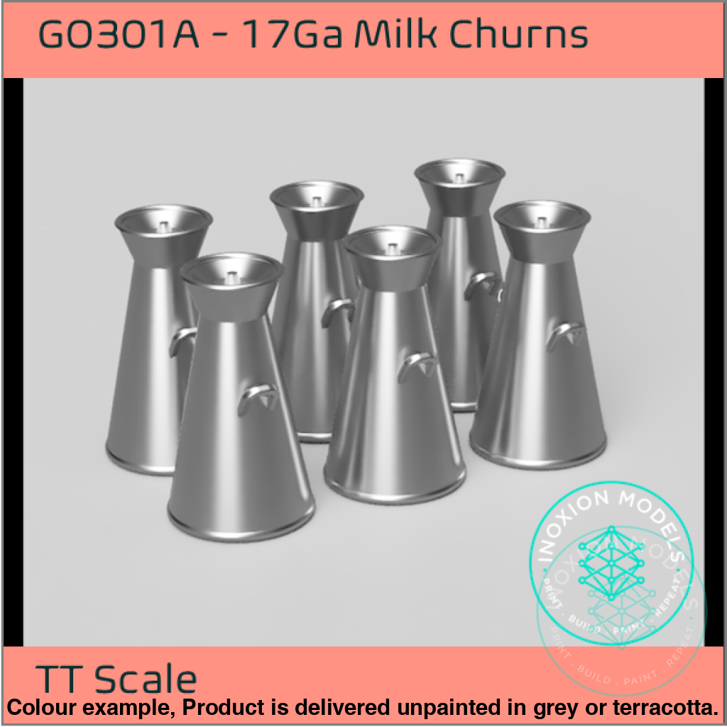 Go301A – 17 Gallon Milk Churns Tt120/3Mm Scale Tt Accessory