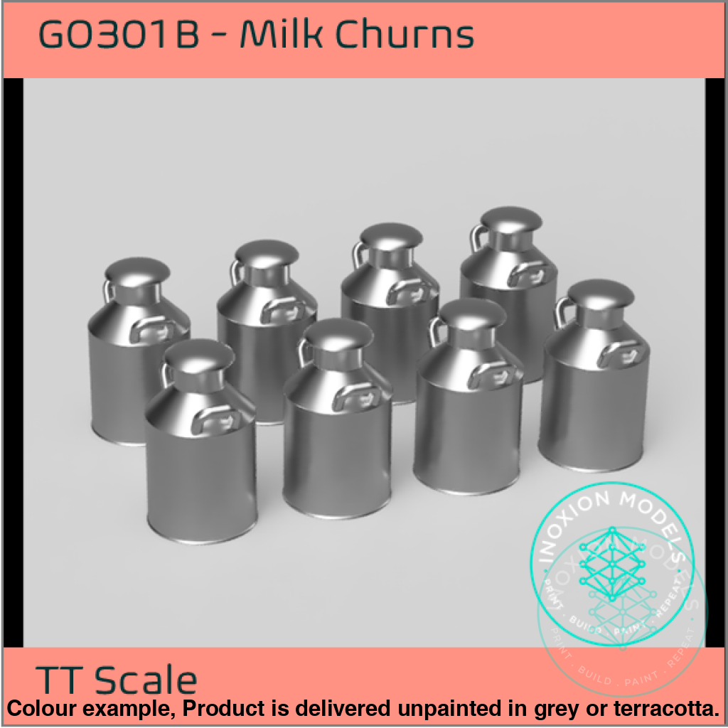 Go301B – Small Milk Churns Tt120/3Mm Scale Tt Accessory