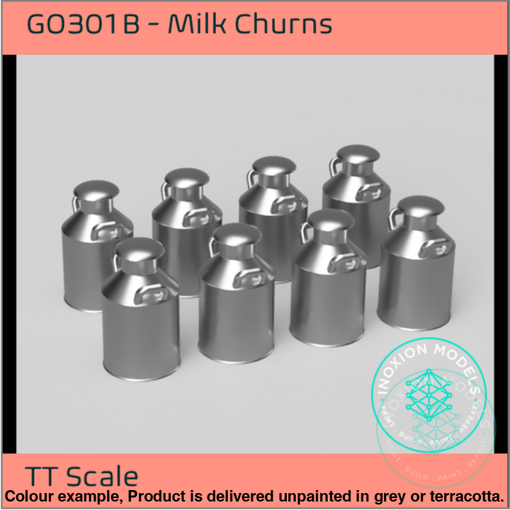 Go301B – Small Milk Churns Tt120/3Mm Scale Tt Accessory