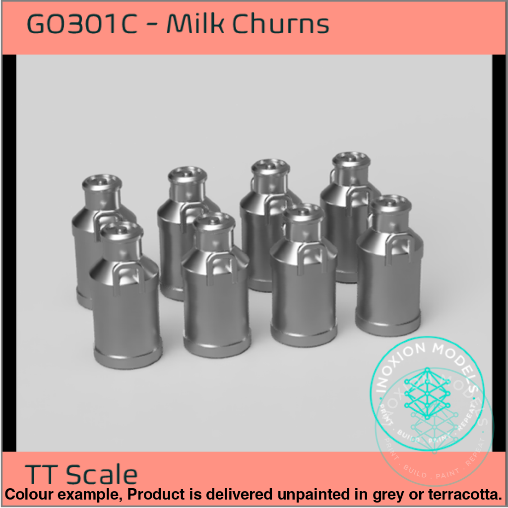 Go301C – Medium Milk Churns Tt120/3Mm Scale Tt Accessory