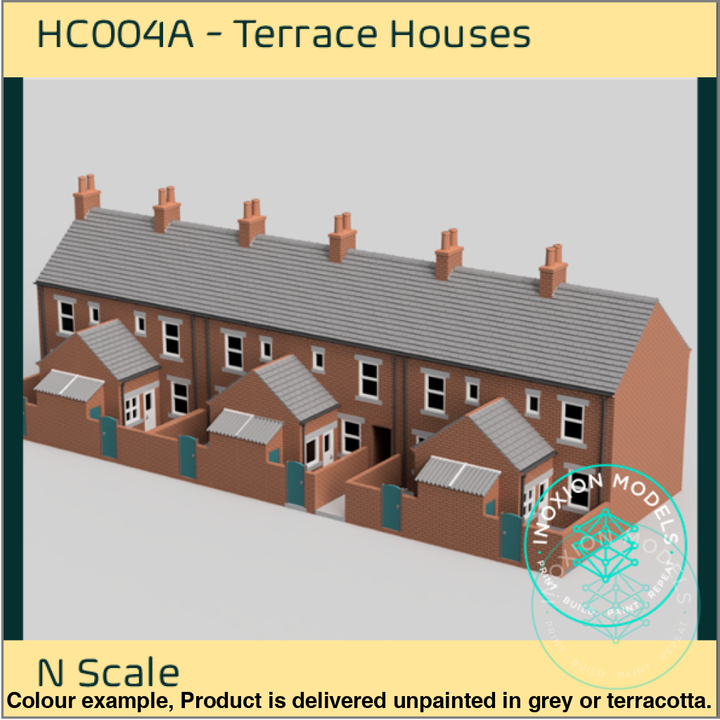 Hc004A – 6X Terrace House Pack N Scale Building