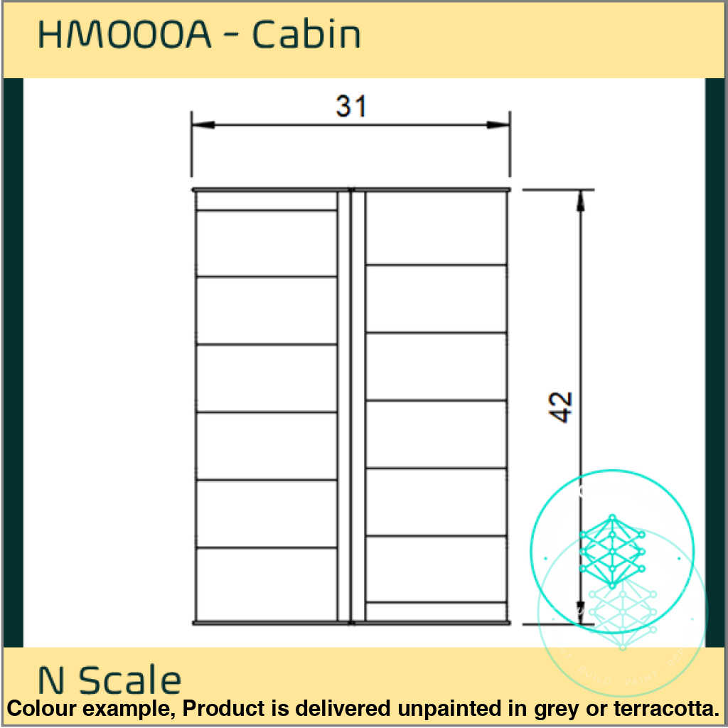 Hm000A – Cabin/Garden Shed N Scale Building