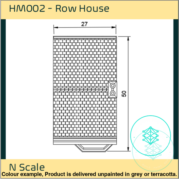 Hm002 – Terraced House N Scale Building