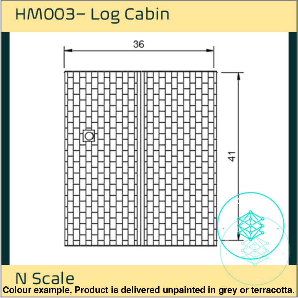 Hm003 – Log Cabin N Scale Building