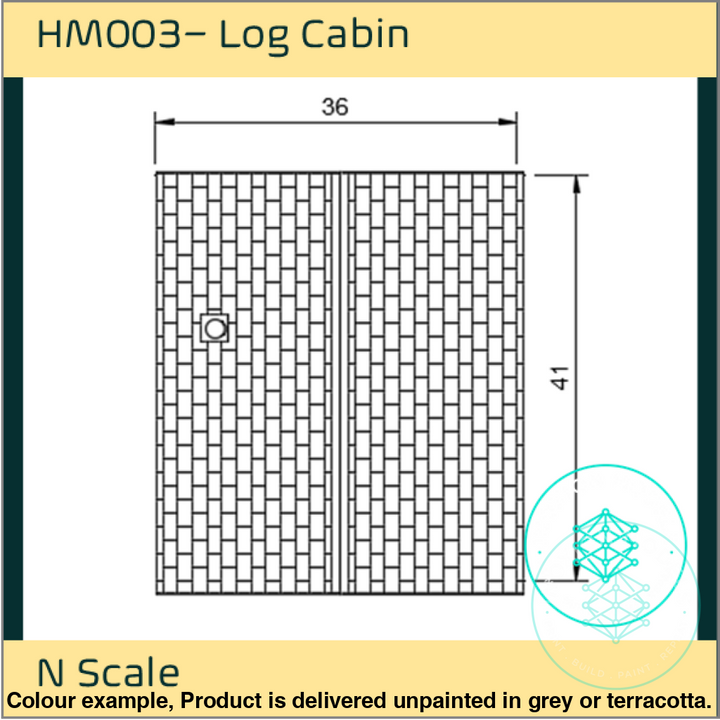 Hm003 – Log Cabin N Scale Building